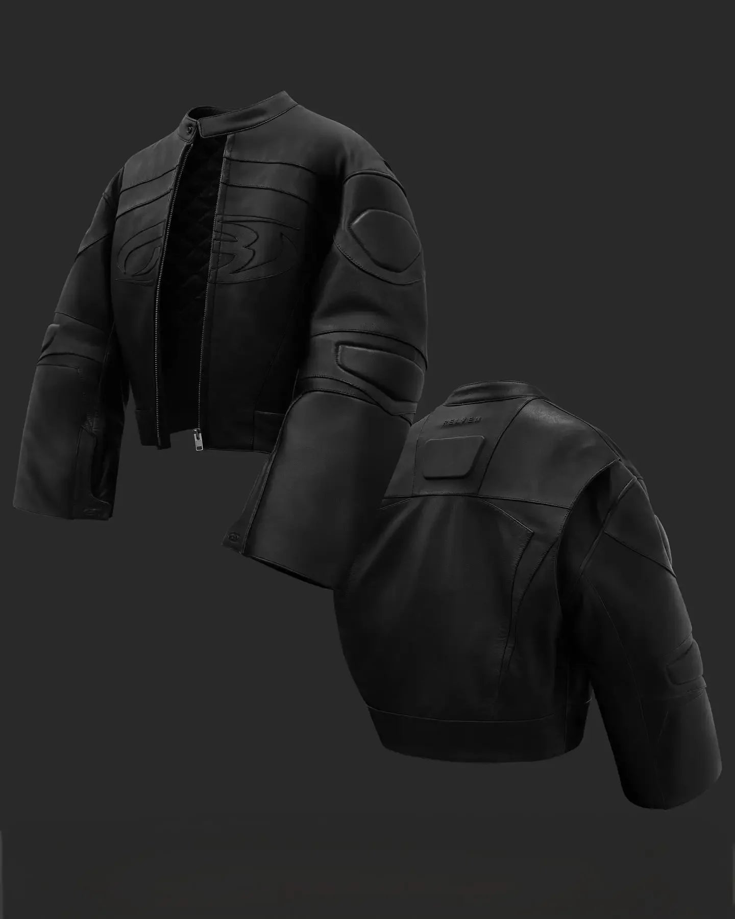 Black Leather Racer Jacket