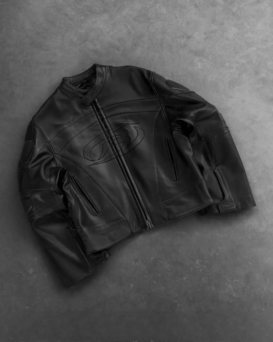 Black Leather Racer Jacket