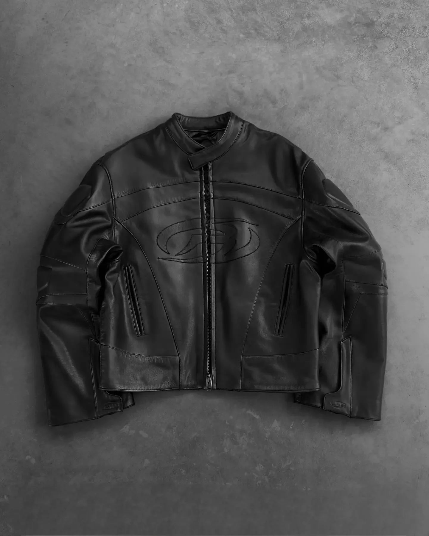 Black Leather Racer Jacket